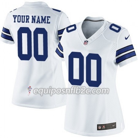 Camiseta Mujer NFL Dallas Cowboys Personalizar Blanco 